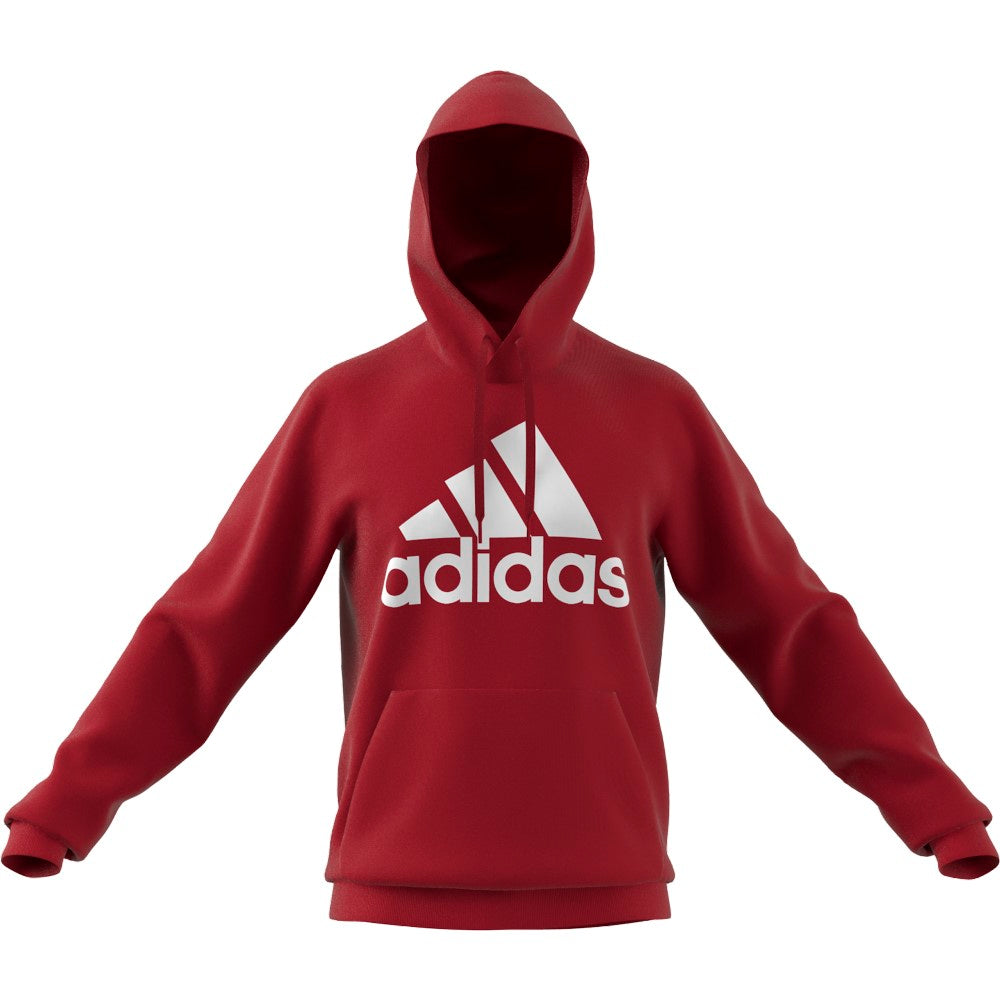 Adidas Fleece Full Logo Hoodie Adult Scarlet Red White Playmaker Sports