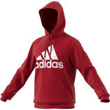 Adidas Fleece Full Logo Hoodie - Adult - Scarlet Red / White