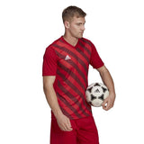 Adidas Entrada Striped Jersey - Youth - Red / Black