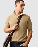 Rodd and Gunn Masons Flat Knit Polo - Camel