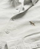 Rodd and Gunn Oxford Stripe Sports Fit Shirt - Eucalyptus