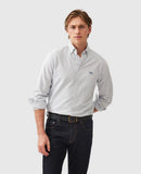 Rodd and Gunn Oxford Stripe Sports Fit Shirt - French Navy