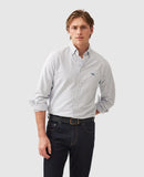 Rodd and Gunn Oxford Stripe Sports Fit Shirt - Horizon