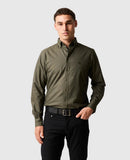 Rodd and Gunn Oxford Pd Sports Fit Shirt - Khaki