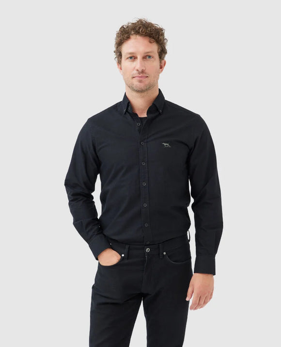 Rodd and Gunn Oxford Pd Sports Fit Shirt - Onyx