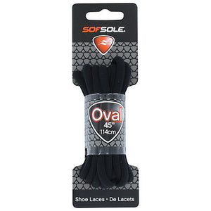 SofSole Kids Oval Sport Shoe Laces 45" Black - Playmaker Sports