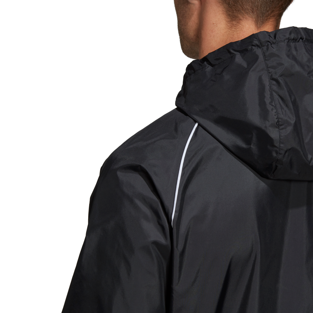 Adidas Core Rain Jacket Adult Black White Playmaker Sports