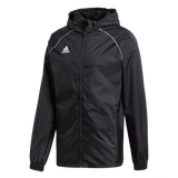 Adidas Core Rain Jacket Adult Black White Playmaker Sports