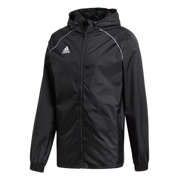 Adidas core 11 rain jacket black white sales