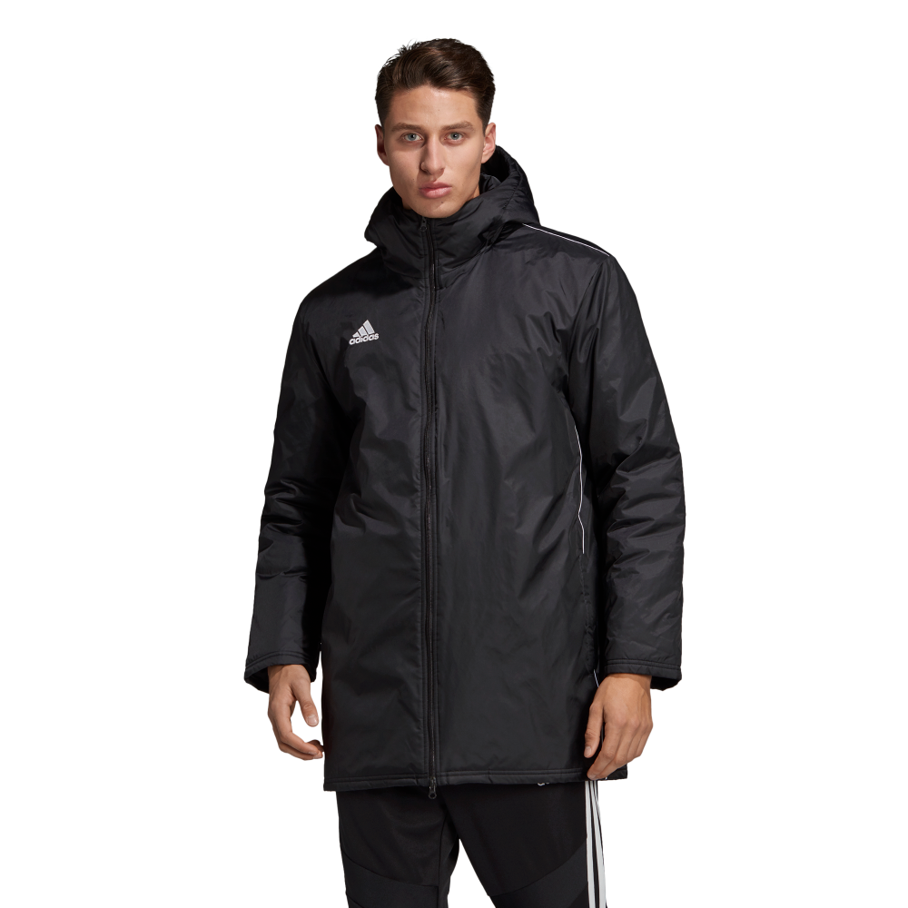 Adidas Core Stadium Jacket - Adult - Black / White – Playmaker Sports