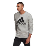Adidas Fleece Full Logo Crew Sweatshirt - Adult - Grey / Black