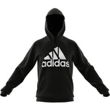 Adidas Fleece Full Logo Hoodie - Adult - Black / White