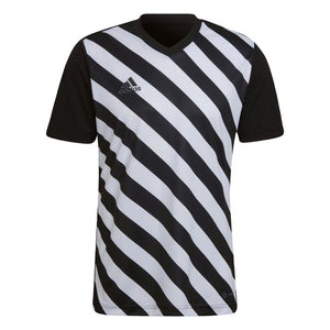 Adidas Entrada Striped Jersey - Adult - Black / White